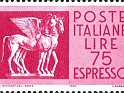 Italy - 1933 - Art - 75 Liras - Red - Italia, Art - Scott E33 - Espresso Etruscan Winged Horses - 0